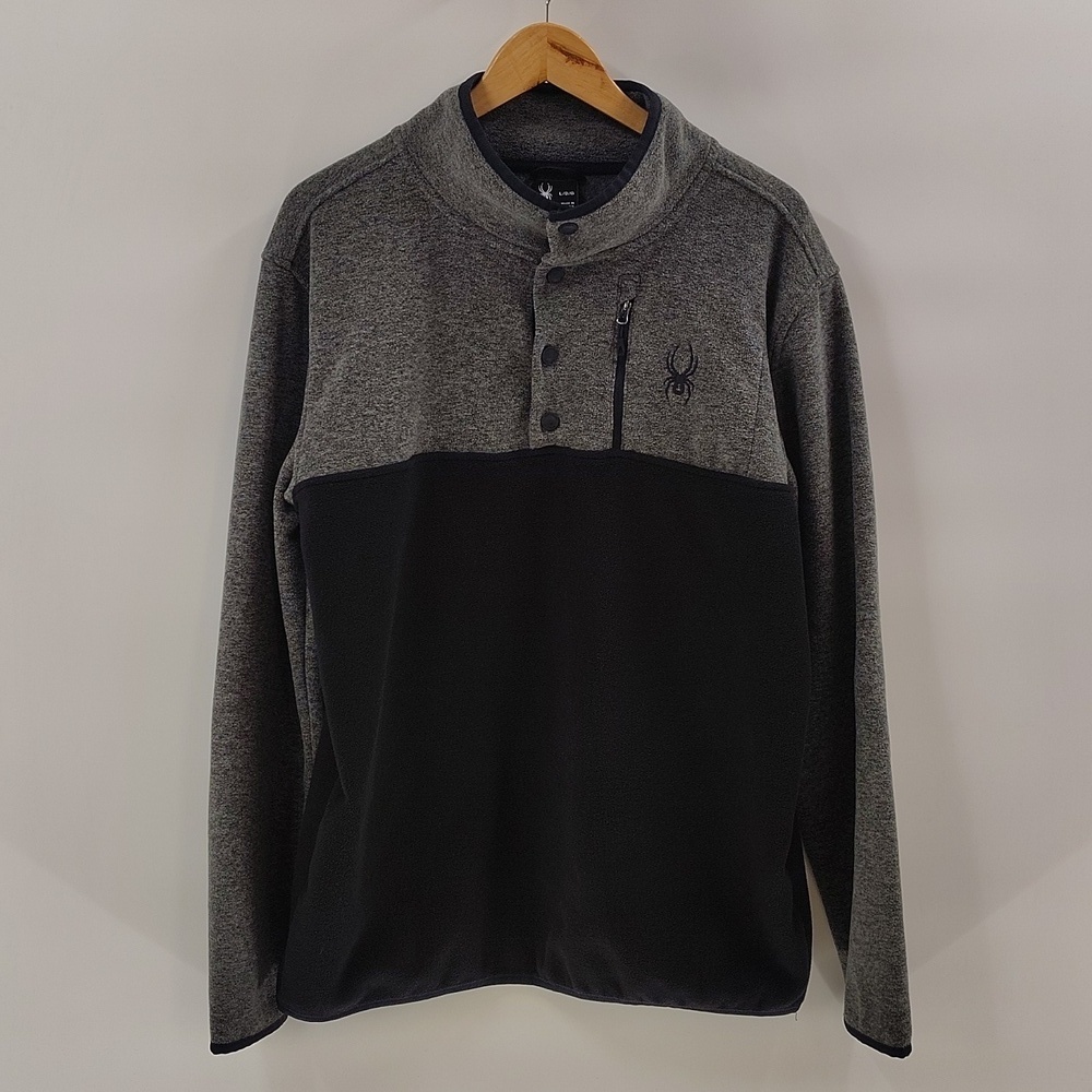 Spyder Polar Fleece Quarter Zip Pullover Fleece Jacket Base Layer Size Large
